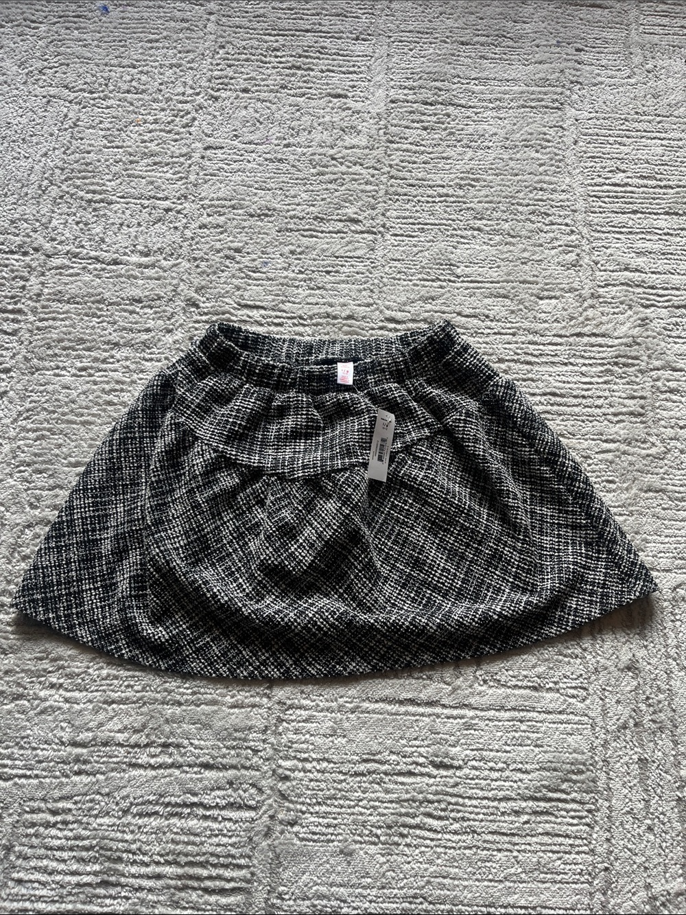 Joe Fresh | Black and White Tweed A-Line Skirt, L (10/12), NWT